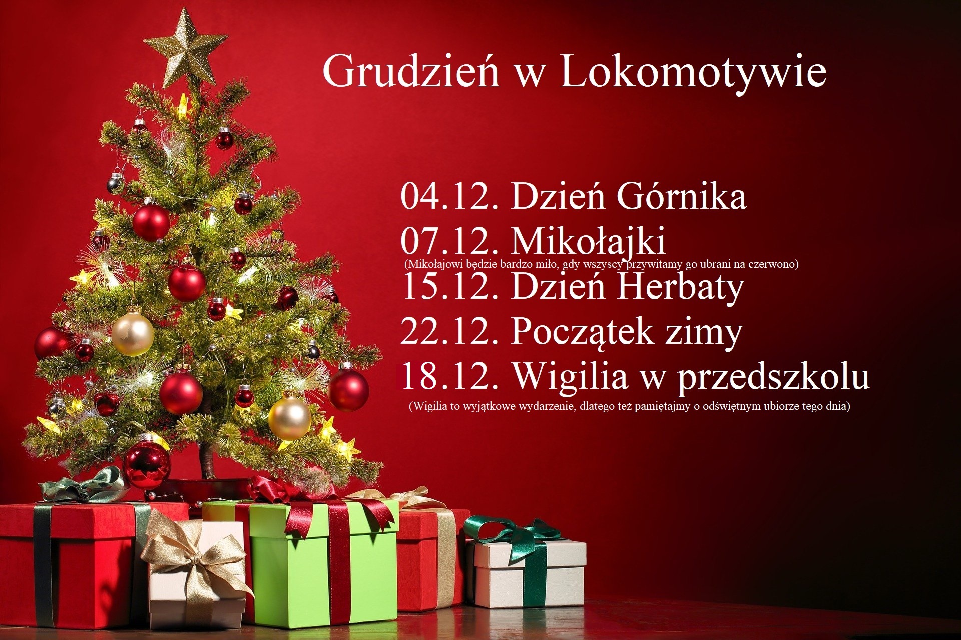 Rozkład jazdy Lokomotywy na miesiąc grudzień