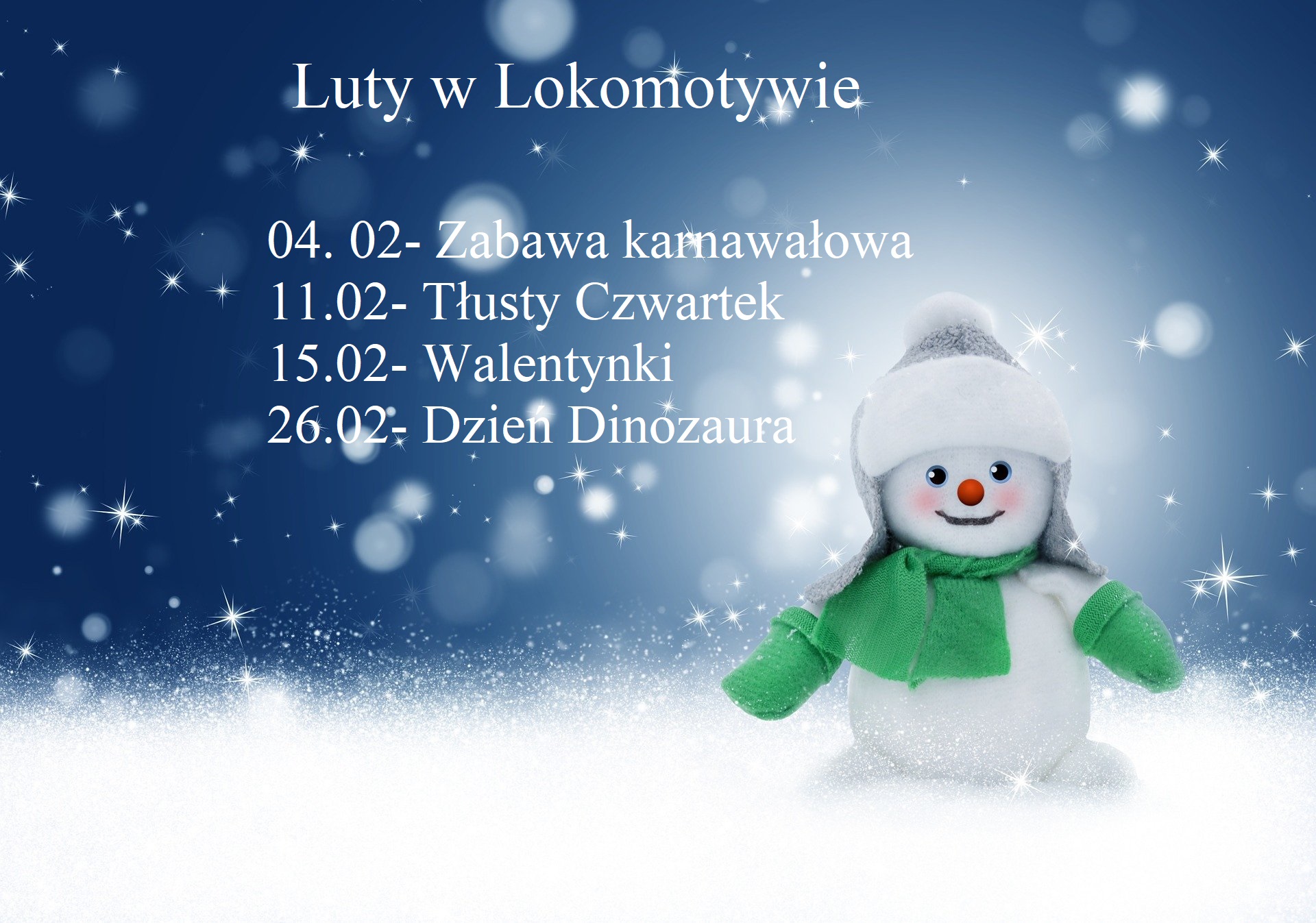 Rozkład jazdy Lokomotywy na miesiąc luty