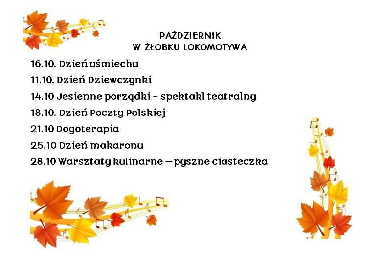 Październik w Żłobku na Złotej Jesieni