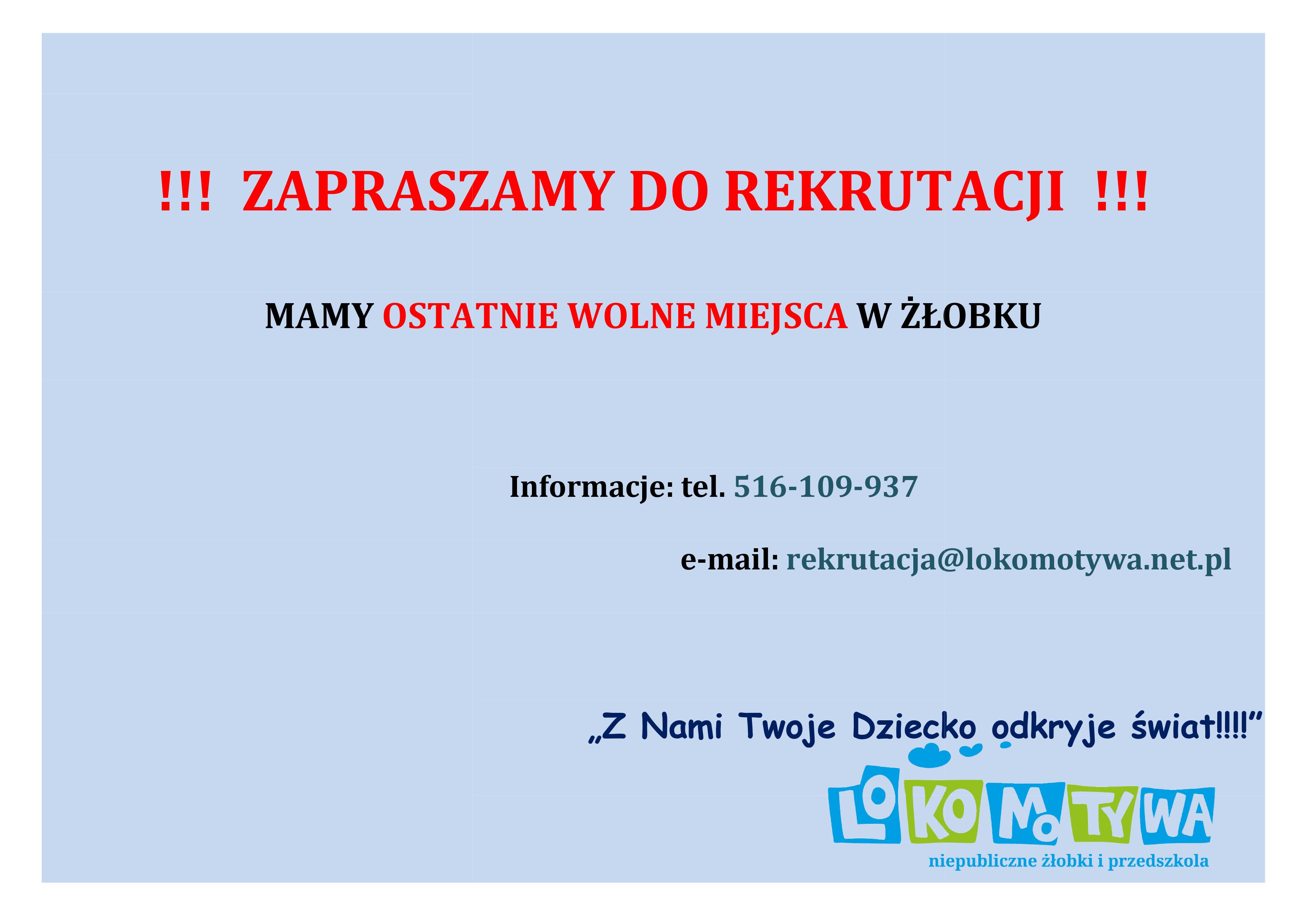 Ostatnie Wolne Miejsca !!!