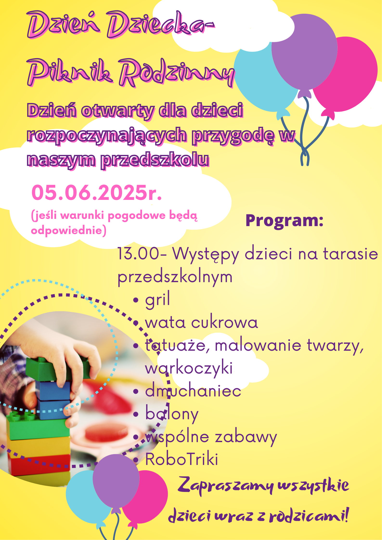 Dzień Dziecka- Piknik Rodzinny- Dzień otwarty