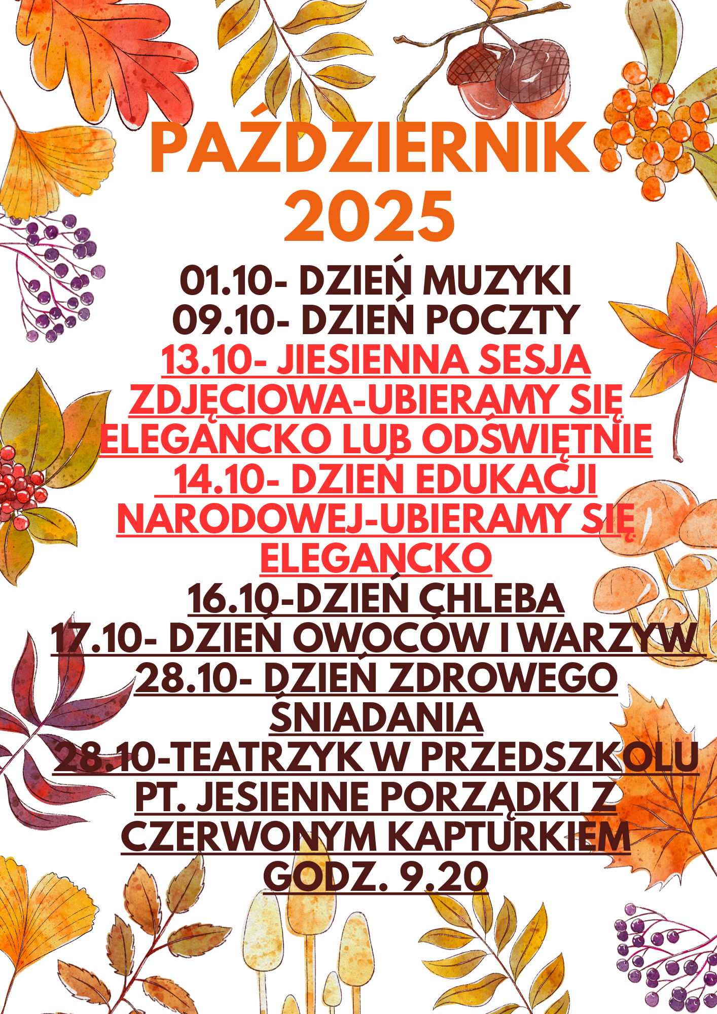 Wydarzenia październik 2025